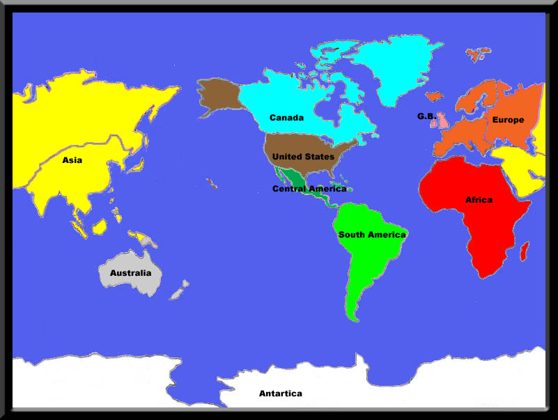 World Map Great Britain